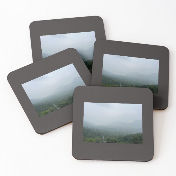 Item preview, Misty mountain valley overlooking distant lake designed and sold by Wild---Threads.