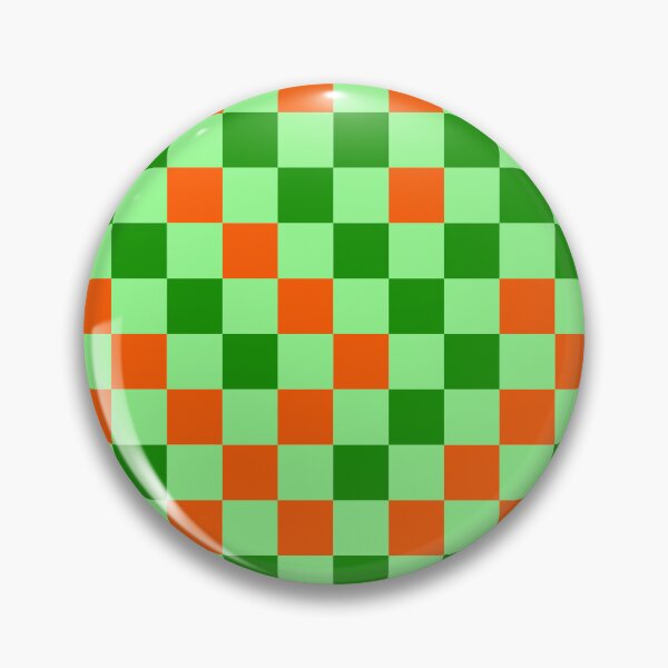Item preview, Orange And Green On Light Green Checkered  Design   designed and sold by PatternTitan.