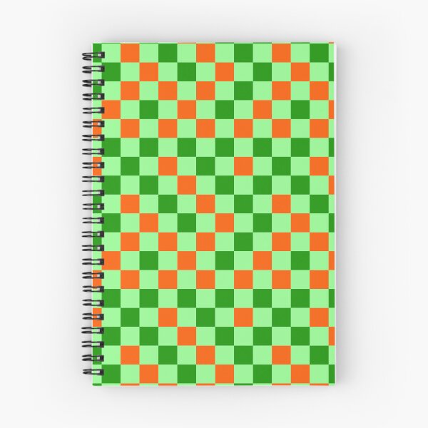 Item preview, Orange And Green On Light Green Checkered Design designed and sold by PatternTitan.