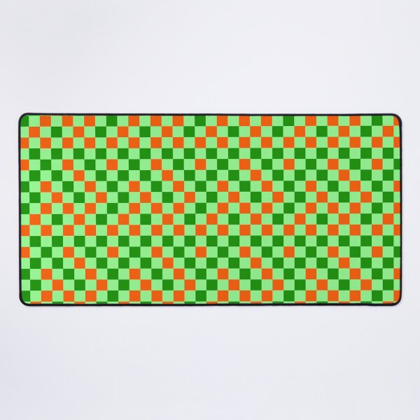 Item preview, Orange And Green On Light Green Checkered  Design   designed and sold by PatternTitan.