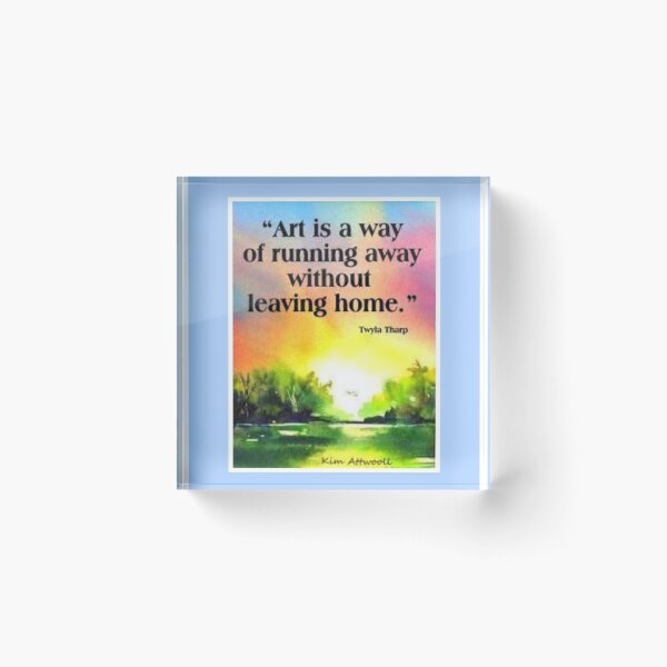 Item preview, Art is a Way of Running Away Without Leaving Home. Original watercolor. designed and sold by aswoa.