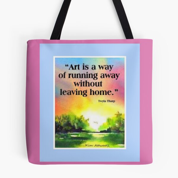 Item preview, Art is a Way of Running Away Without Leaving Home. Original watercolor. designed and sold by aswoa.