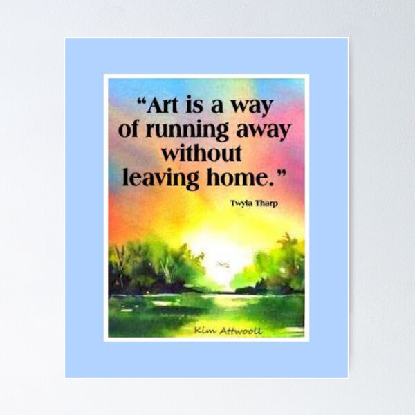 Item preview, Art is a Way of Running Away Without Leaving Home. Original watercolor. designed and sold by aswoa.