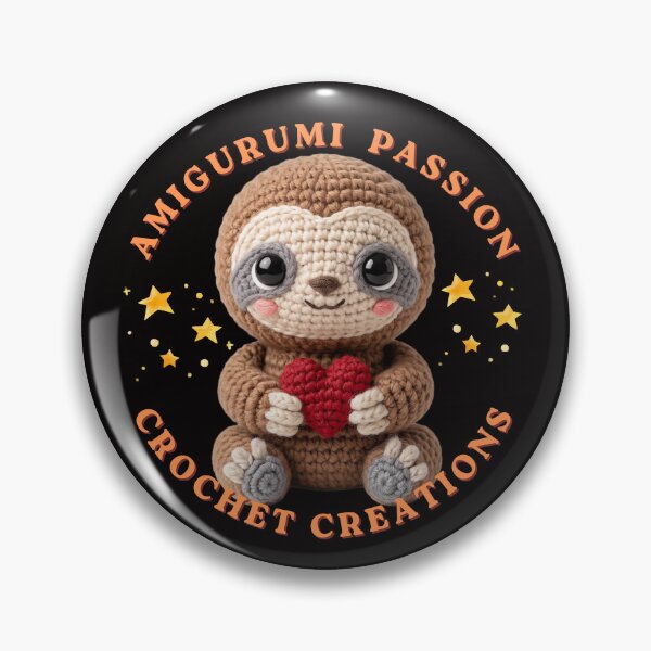 Item preview, Amigurumi Passion: Cute Crochet Sloth with Heart designed and sold by BikTee.