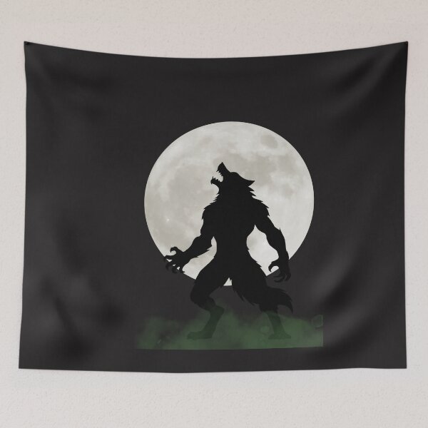 Item preview, Werewolf howling at the moon - Halloween  designed and sold by Shel13X.