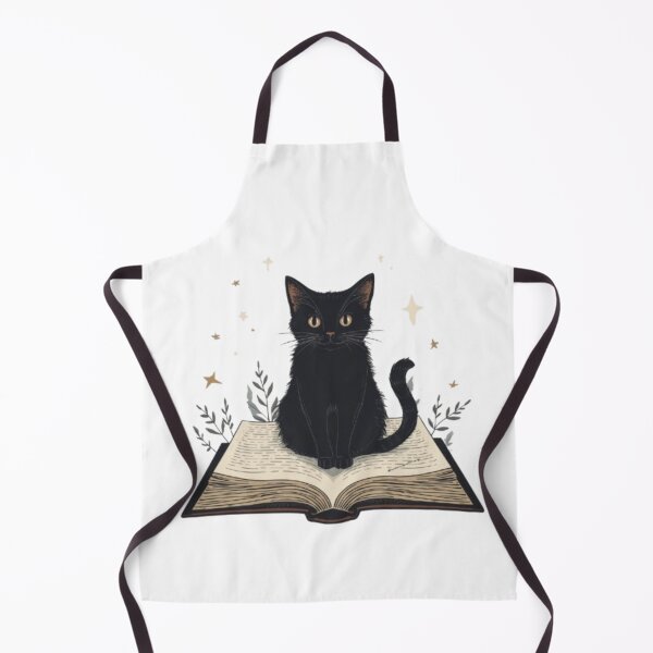 Item preview, Black Cat Sitting on Open Book Whimsical Dark Academia Illustration designed and sold by ArtivaaStudio.