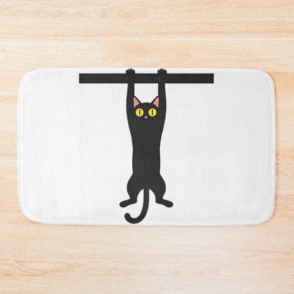 Item preview, Hanging Black Cat With Big Yellow Eyes designed and sold by Prints by Mat.