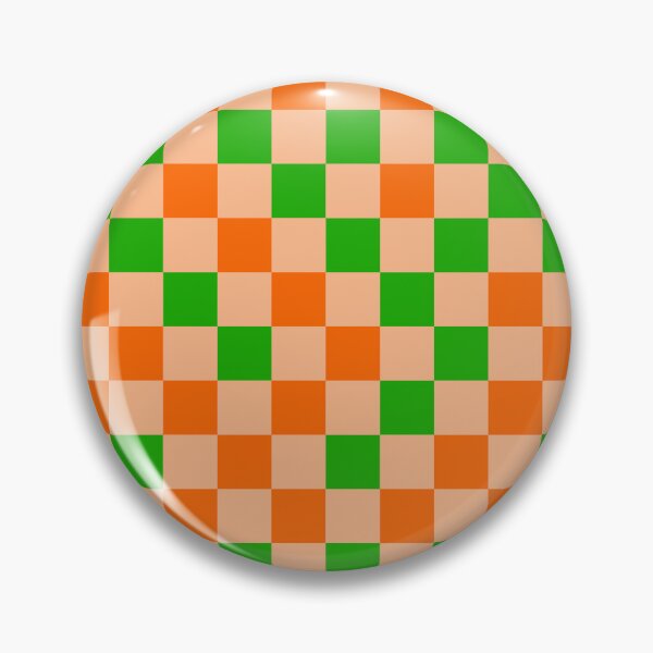 Item preview, Orange And Green On Orange Checkered  Design   designed and sold by PatternTitan.