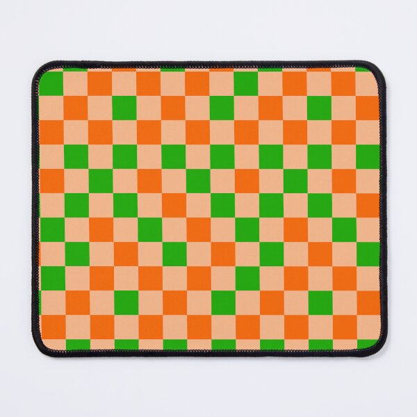Item preview, Orange And Green On Orange Checkered Design designed and sold by PatternTitan.