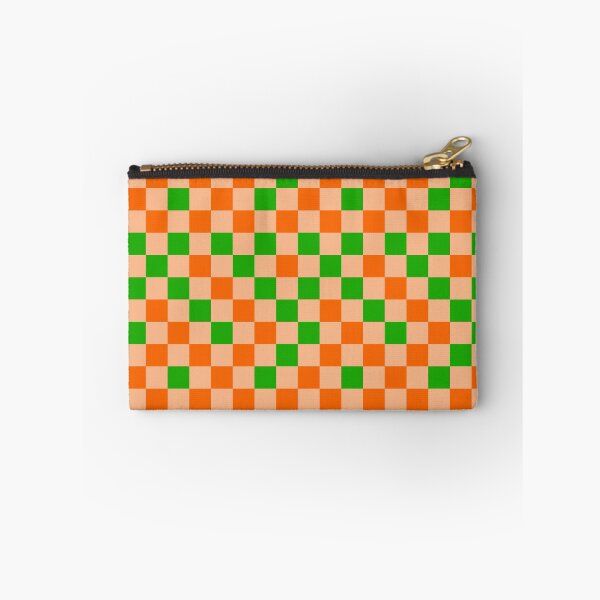 Item preview, Orange And Green On Orange Checkered  Design   designed and sold by PatternTitan.