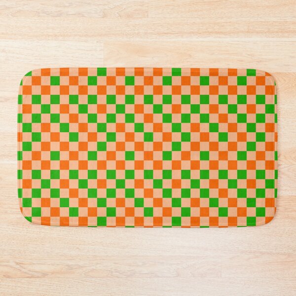 Item preview, Orange And Green On Orange Checkered  Design   designed and sold by PatternTitan.