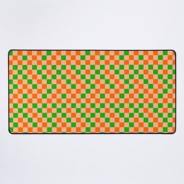 Item preview, Orange And Green On Orange Checkered  Design   designed and sold by PatternTitan.