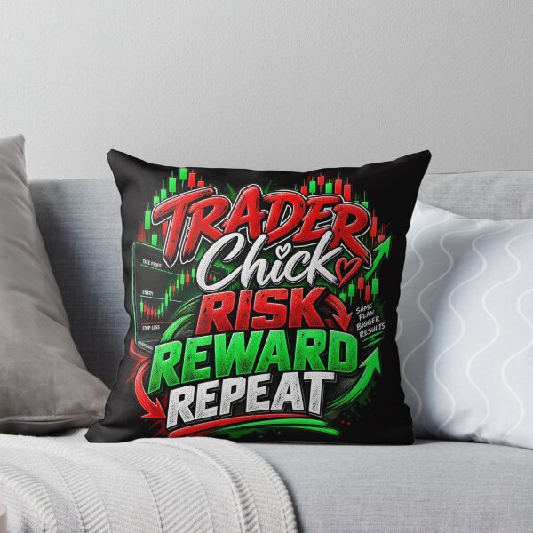 Item preview, Trader Chick Risk Reward Repeat--Black Background  designed and sold by Trendi61.
