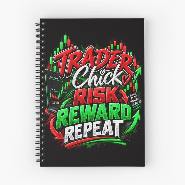Item preview, Trader Chick Risk Reward Repeat--Black Background  designed and sold by Trendi61.