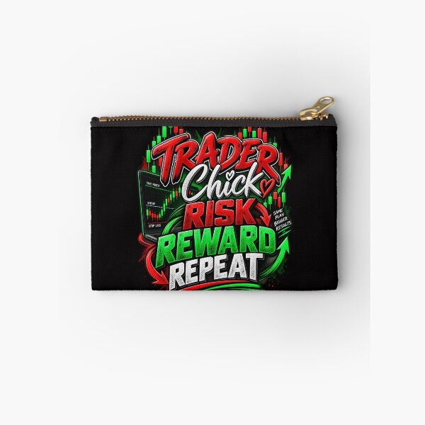 Item preview, Trader Chick Risk Reward Repeat--Black Background  designed and sold by Trendi61.