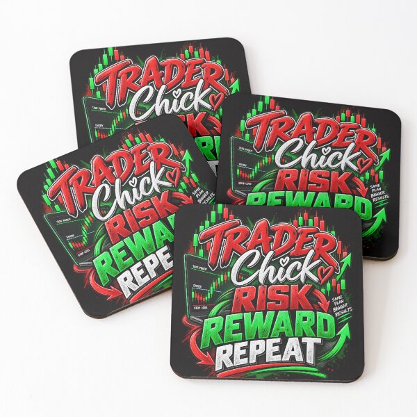 Item preview, Trader Chick Risk Reward Repeat--Black Background  designed and sold by Trendi61.