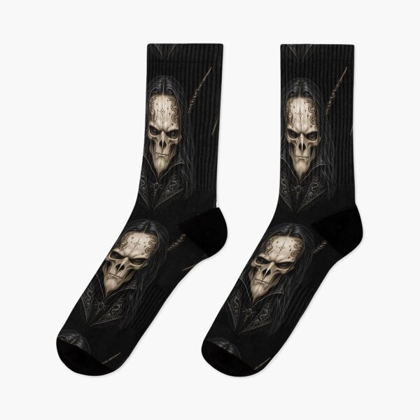 Item preview, Serpent Skull Long Hair Gothic Occult Dark Art designed and sold by T-Chou.