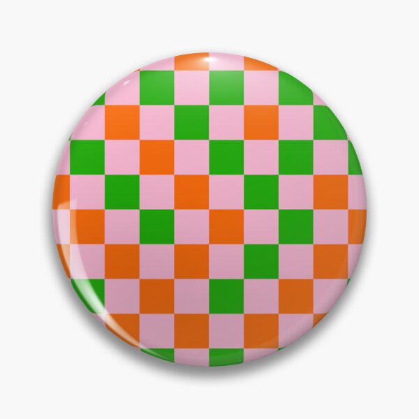 Item preview, Orange And Green On Pink Checkered  Design   designed and sold by PatternTitan.