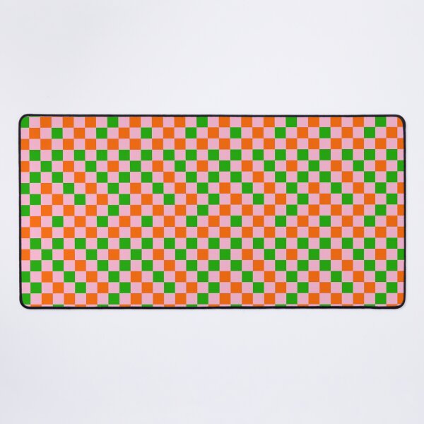 Item preview, Orange And Green On Pink Checkered Design designed and sold by PatternTitan.