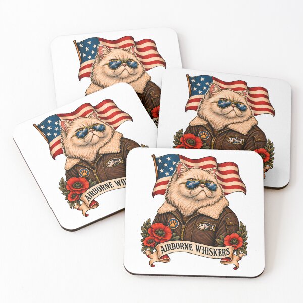 Item preview, Airborne Whiskers Cat Pilot Tattoo designed and sold by Old's Cool Cat Studio.