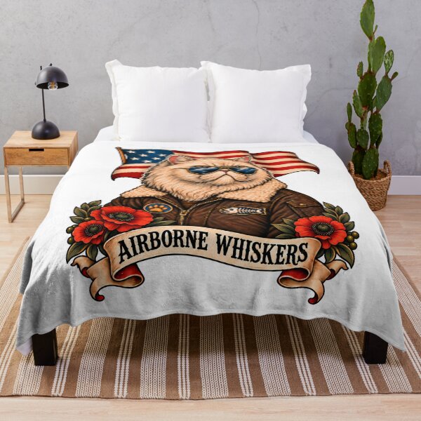 Item preview, Airborne Whiskers Cat Pilot Tattoo designed and sold by Old's Cool Cat Studio.