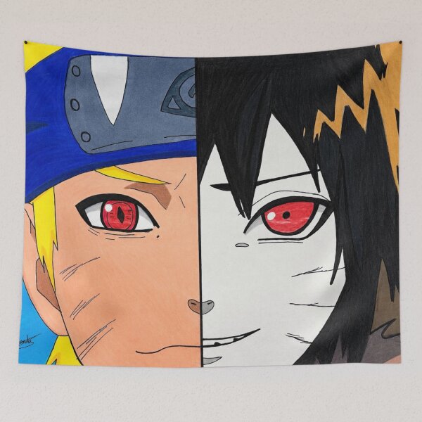 Item preview, Naruto and Menma (FAN ART) designed and sold by Amanda-Drawing.