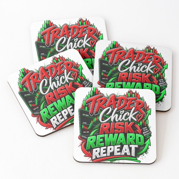 Item preview, Trader Chick-Risk Reward Repeat-White Background  designed and sold by Trendi61.