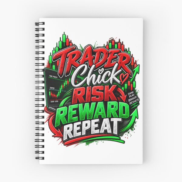 Item preview, Trader Chick-Risk Reward Repeat-White Background  designed and sold by Trendi61.