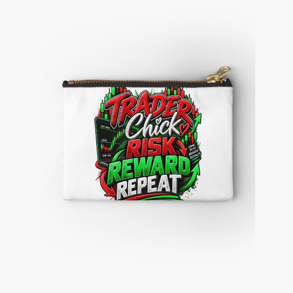 Item preview, Trader Chick-Risk Reward Repeat-White Background  designed and sold by Trendi61.