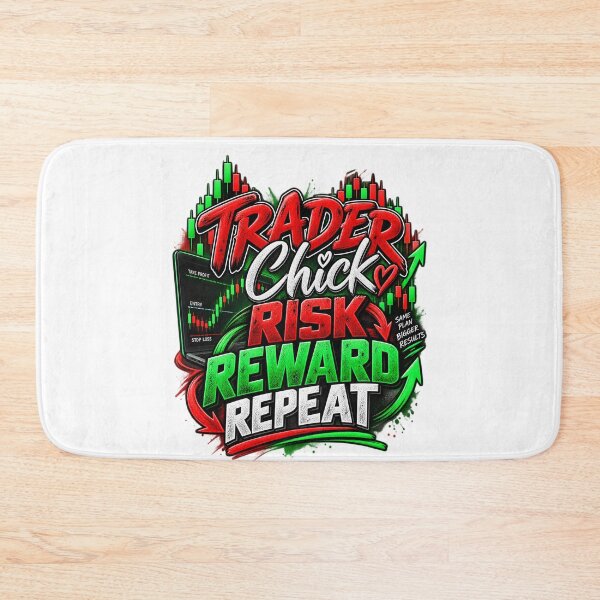 Item preview, Trader Chick-Risk Reward Repeat-White Background  designed and sold by Trendi61.