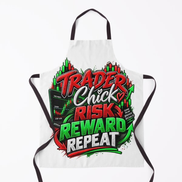 Item preview, Trader Chick-Risk Reward Repeat-White Background  designed and sold by Trendi61.