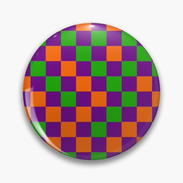 Item preview, Orange And Green On Purple Checkered Design   designed and sold by PatternTitan.