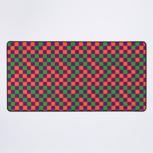 Item preview, Orange And Green On Purple Checkered Design designed and sold by PatternTitan.