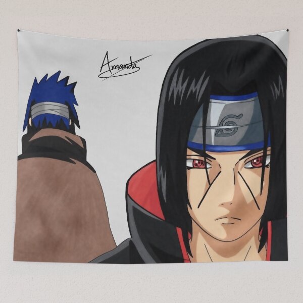 Aperçu de l'œuvre Itachi et Sasuke dans leur combat (FAN ART) créée et vendue par Amanda-Drawing.