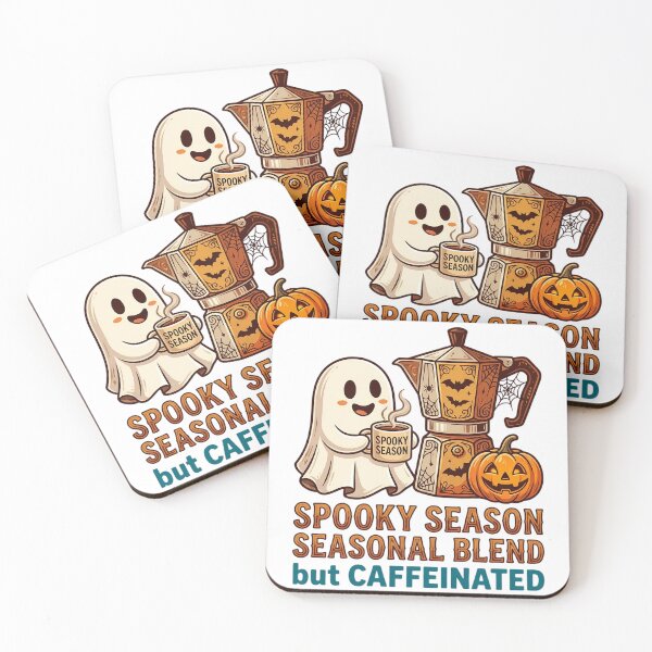 Item preview, Spooky Season Coffee - Halloween Ghost Pumpkin Caffeinated designed and sold by Rtcraftani.