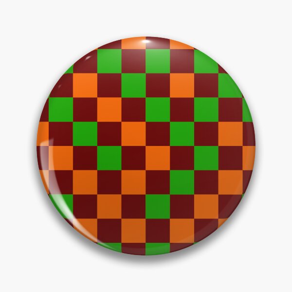 Item preview, Orange And Green On Red Checkered Design   designed and sold by PatternTitan.