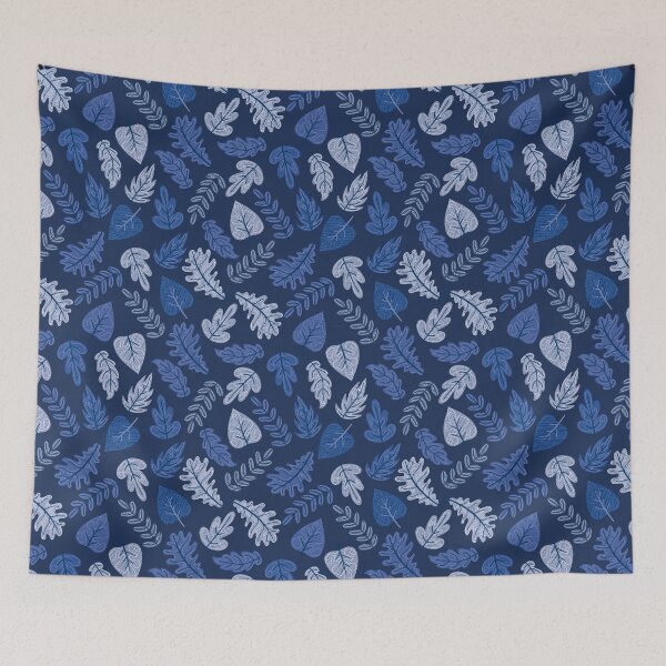 Item preview, Textured Autumn Canopy – Cozy Fall Foliage Pattern | Blue designed and sold by Frohyou.