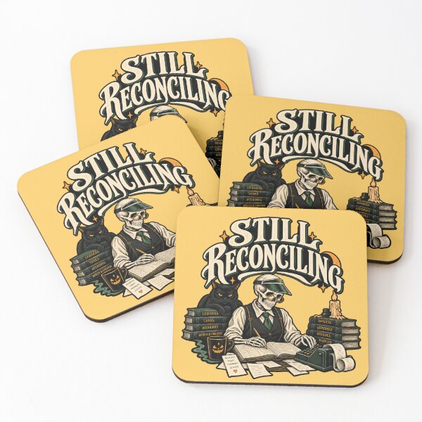 Item preview, Skeleton Bookkeeper Gothic Halloween Humor designed and sold by Meandmyshop.