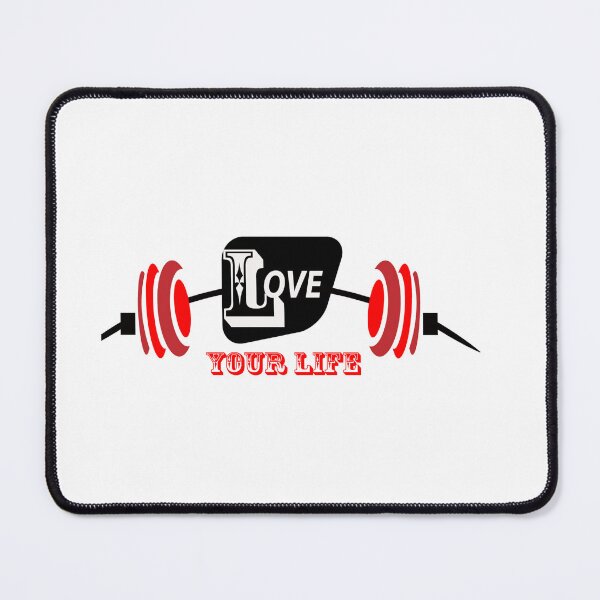 Item preview, Bold Gym & Fitness "LOVE YOUR LIFE" Barbell Vector Logo Design designed and sold by Carftora786.