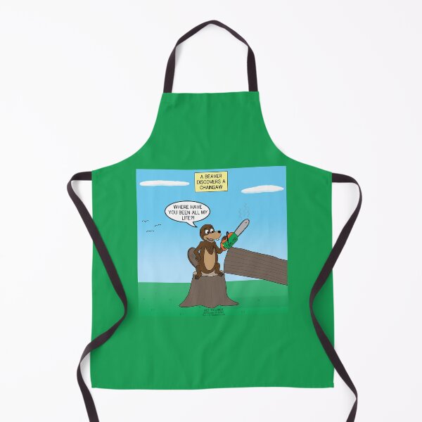 Item preview, Beaver with a Chainsaw designed and sold by Out to Lunch Cartoons and More.