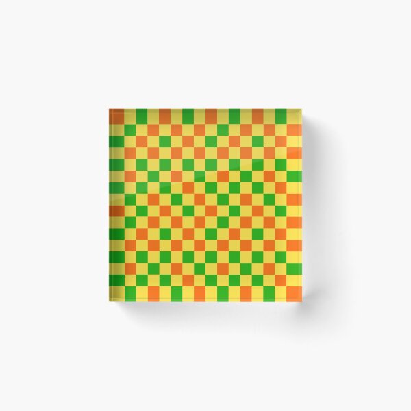 Item preview, Orange And Green On Pink Checkered Design   designed and sold by PatternTitan.