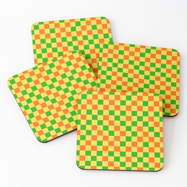 Item preview, Orange And Green On Pink Checkered Design   designed and sold by PatternTitan.
