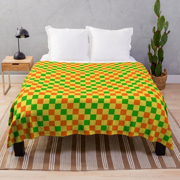 Item preview, Orange And Green On Pink Checkered Design designed and sold by PatternTitan.