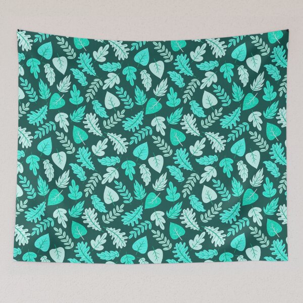Item preview, Textured Autumn Canopy – Cozy Fall Foliage Pattern | Teal designed and sold by Frohyou.