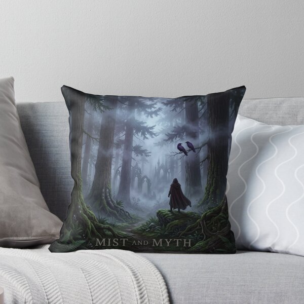 Item preview, Montaña brumosa con árboles, niebla y mito - El bosque de Cascadia - Estética oscura de fantasía cottagecore / Jugador / Videojuegos / Fantasycore / Goblincore / Bosque oscuro designed and sold by TeenLake.