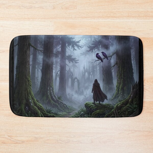 Item preview, Misty Mountain With Trees Mist and Myth - The Cascadia Forest - Dark Cottagecore Fantasy Aesthetic / Gamer / Gaming / Fantasycore / Goblincore / Dark forest  designed and sold by TeenLake.