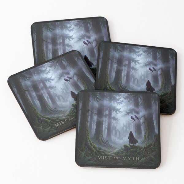 Item preview, Misty Mountain With Trees Mist and Myth - The Cascadia Forest - Dark Cottagecore Fantasy Aesthetic / Gamer / Gaming / Fantasycore / Goblincore / Dark forest  designed and sold by TeenLake.