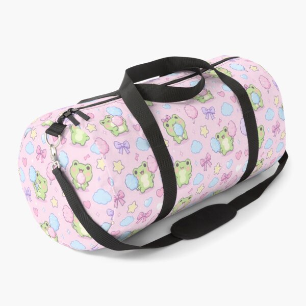 Item preview, Kawaii Frog Cotton Candy Pastel Pattern designed and sold by Soft Berry Studio.