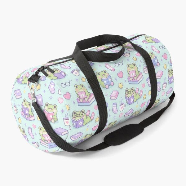 Item preview, Kawaii Frog Cozy Reading Pastel Pattern designed and sold by Soft Berry Studio.
