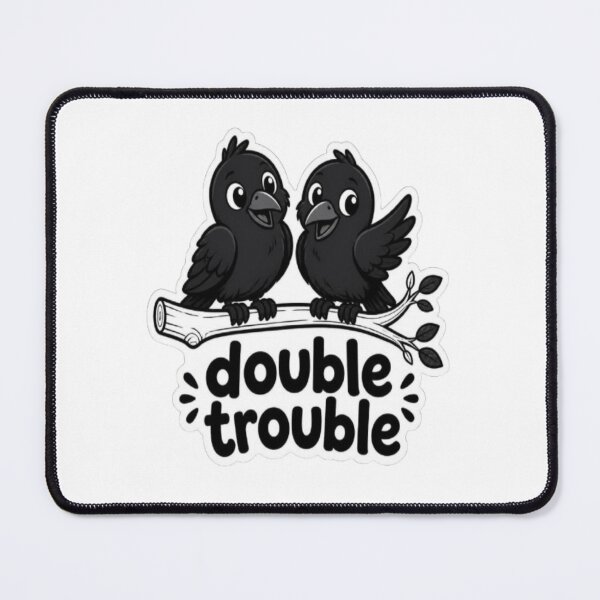 Item preview, Double Trouble Cute Crows designed and sold by creativerooney.